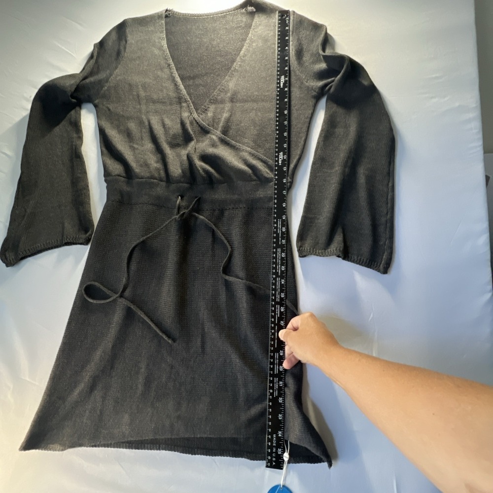 Cupshe One More Drawstring Sweater Dress Dark gray Size M BNWT 1 Flaw See Pics‎ - Picture 7 of 13